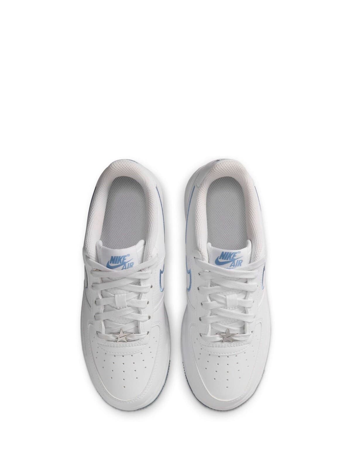 Nike Air Force 1 Trainers - White/Blue 5