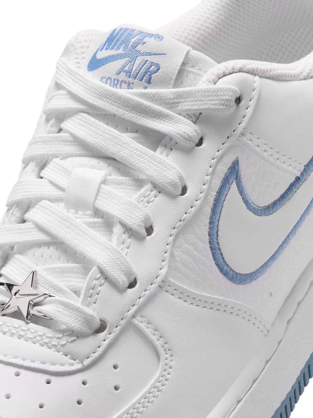 Nike Air Force 1 Trainers - White/Blue 7