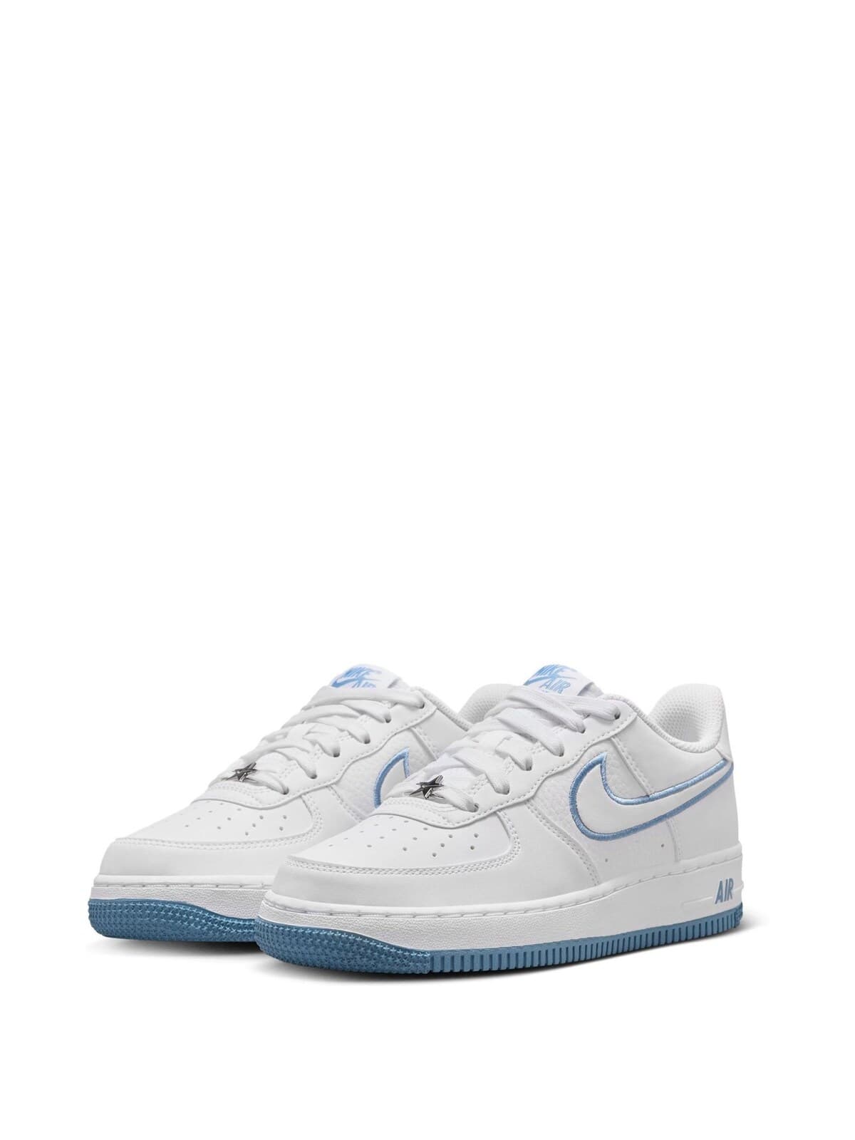 Nike Air Force 1 Trainers - White/Blue 3
